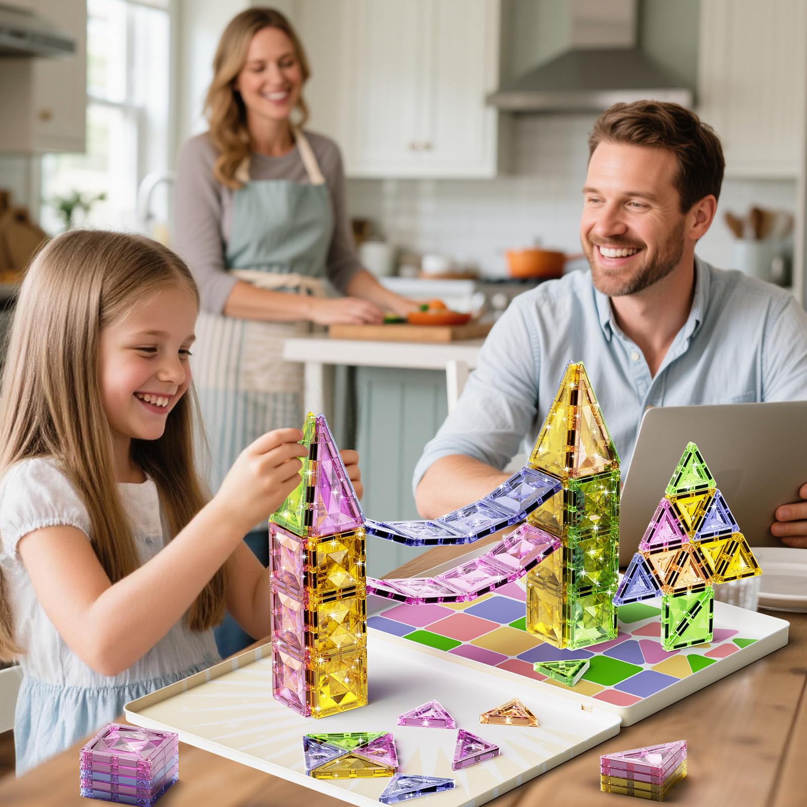 Stem Match metal storage box doubles as a portable baseplate for large models.