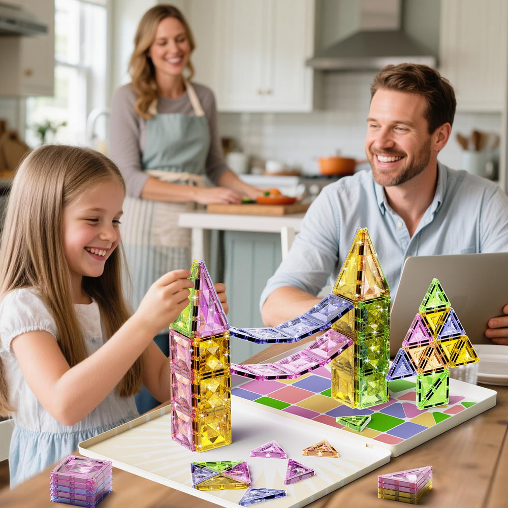 Stem Match metal storage box doubles as a portable baseplate for large models.