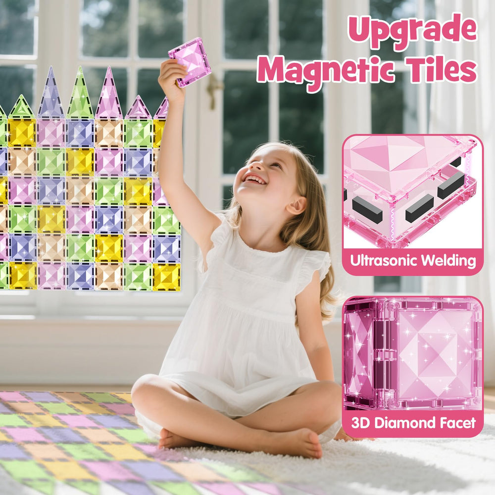 Stem Match diamond-cut tiles resist scratches for long-term play.