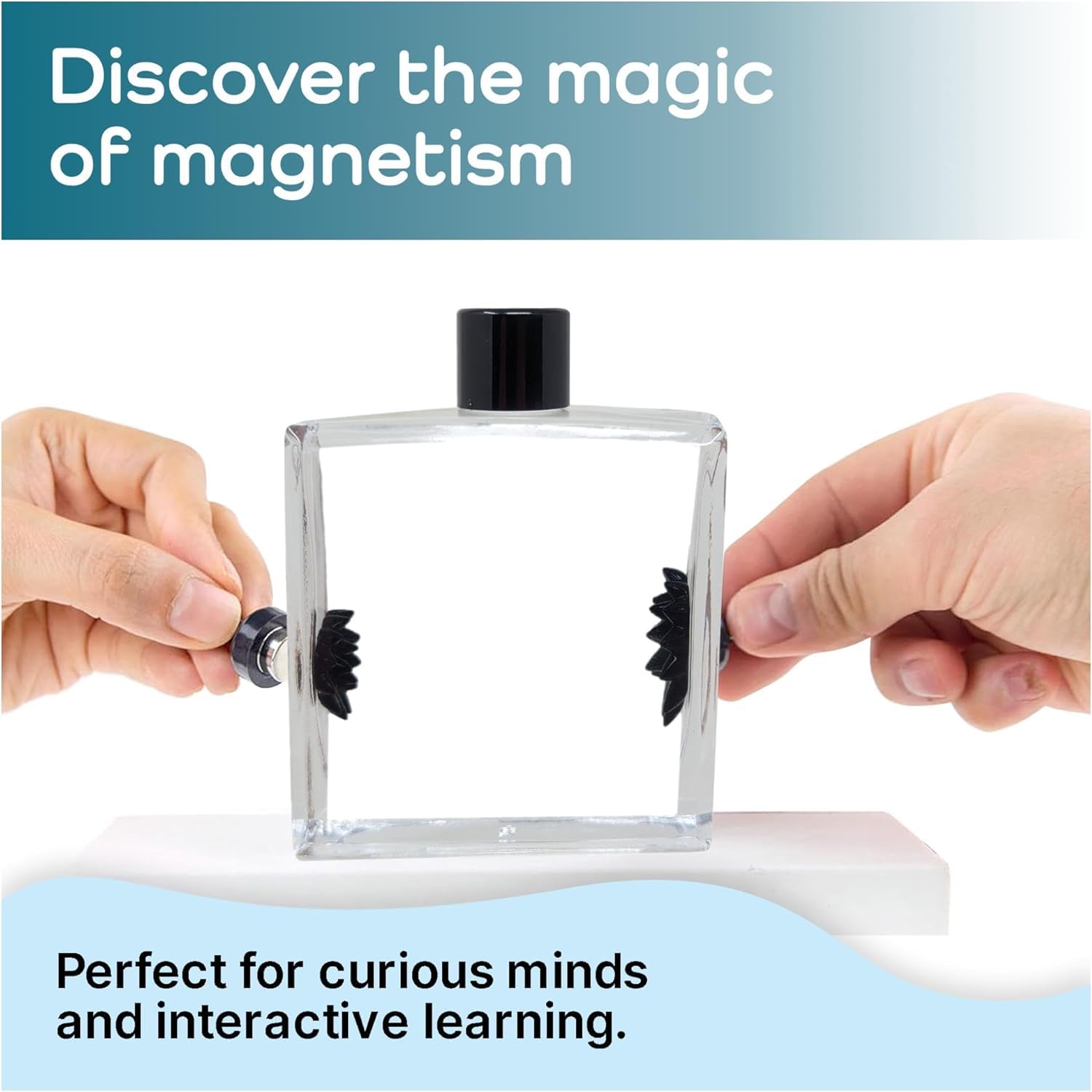 STEM Source educational ferrofluid sculpture bottle for classroom and home use