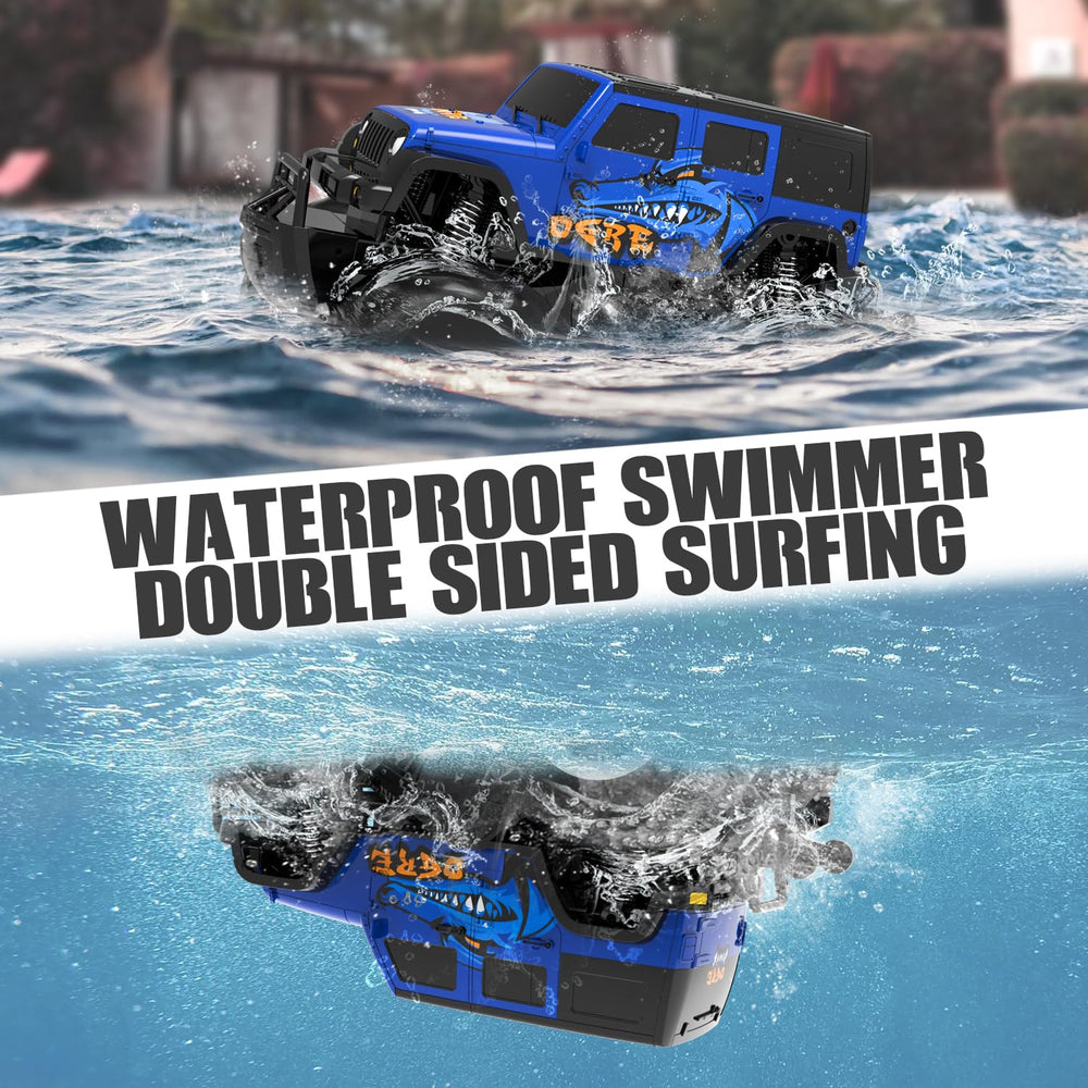 STEMTRON Amphibious RC Car all-terrain chassis view for mud, sand, and snow