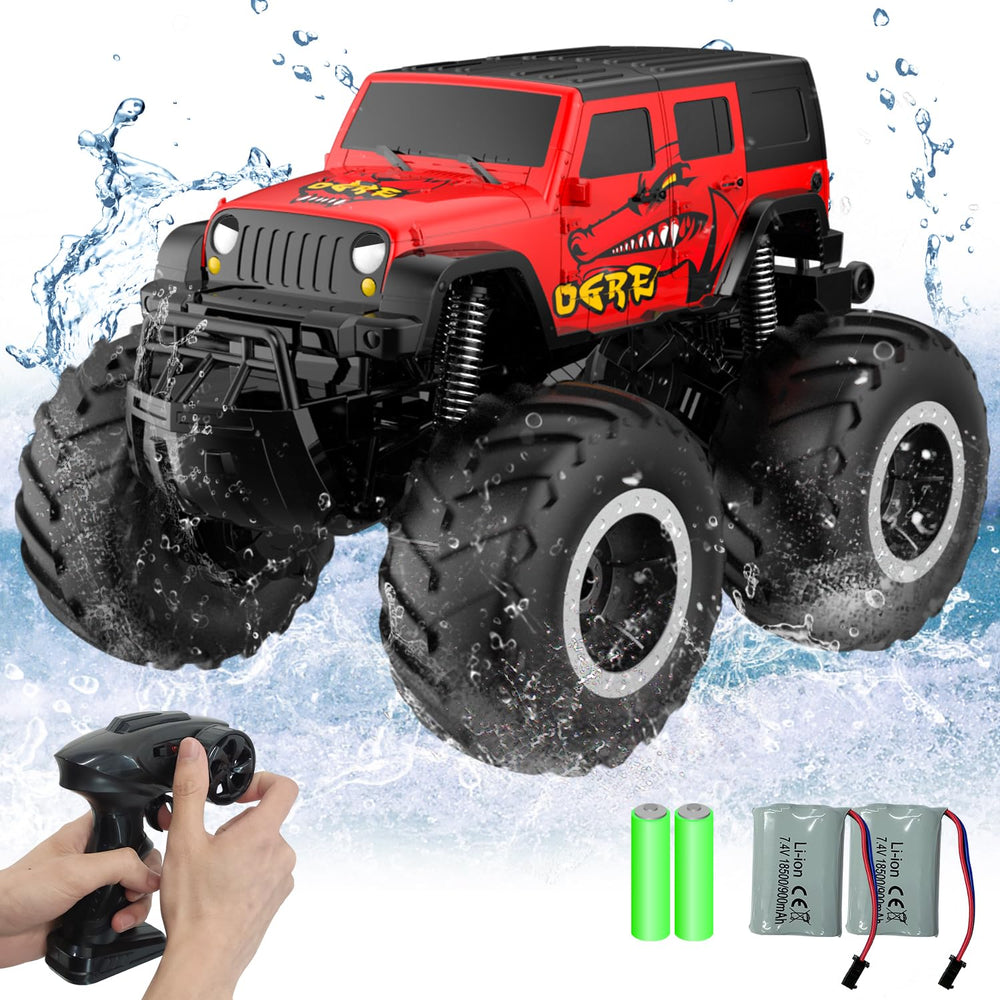 STEMTRON Amphibious RC Car front view for all-terrain fun on land and water