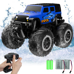 STEMTRON Amphibious RC Car front view showing rugged all-terrain design and responsive handling