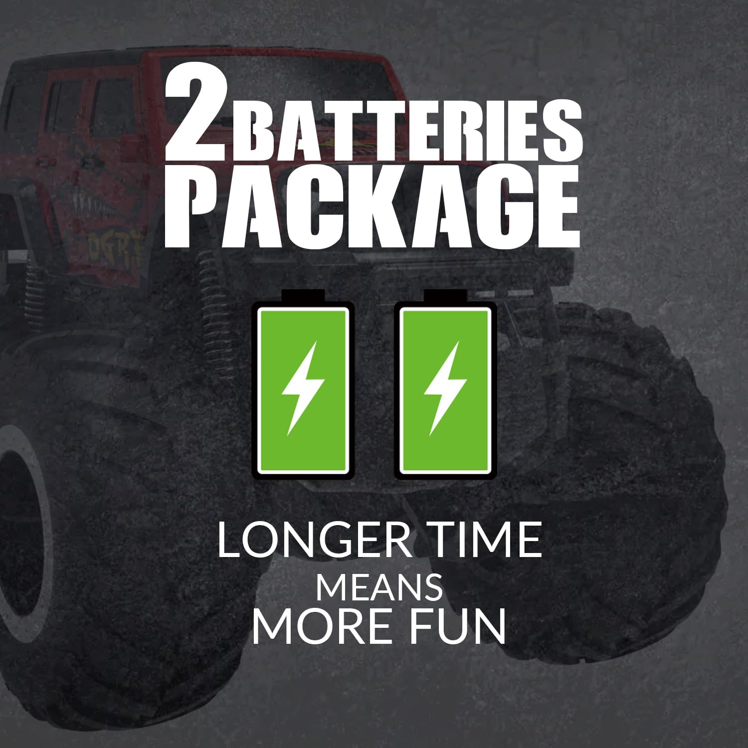 STEMTRON Amphibious RC Car lithium battery photo hints longer playtime
