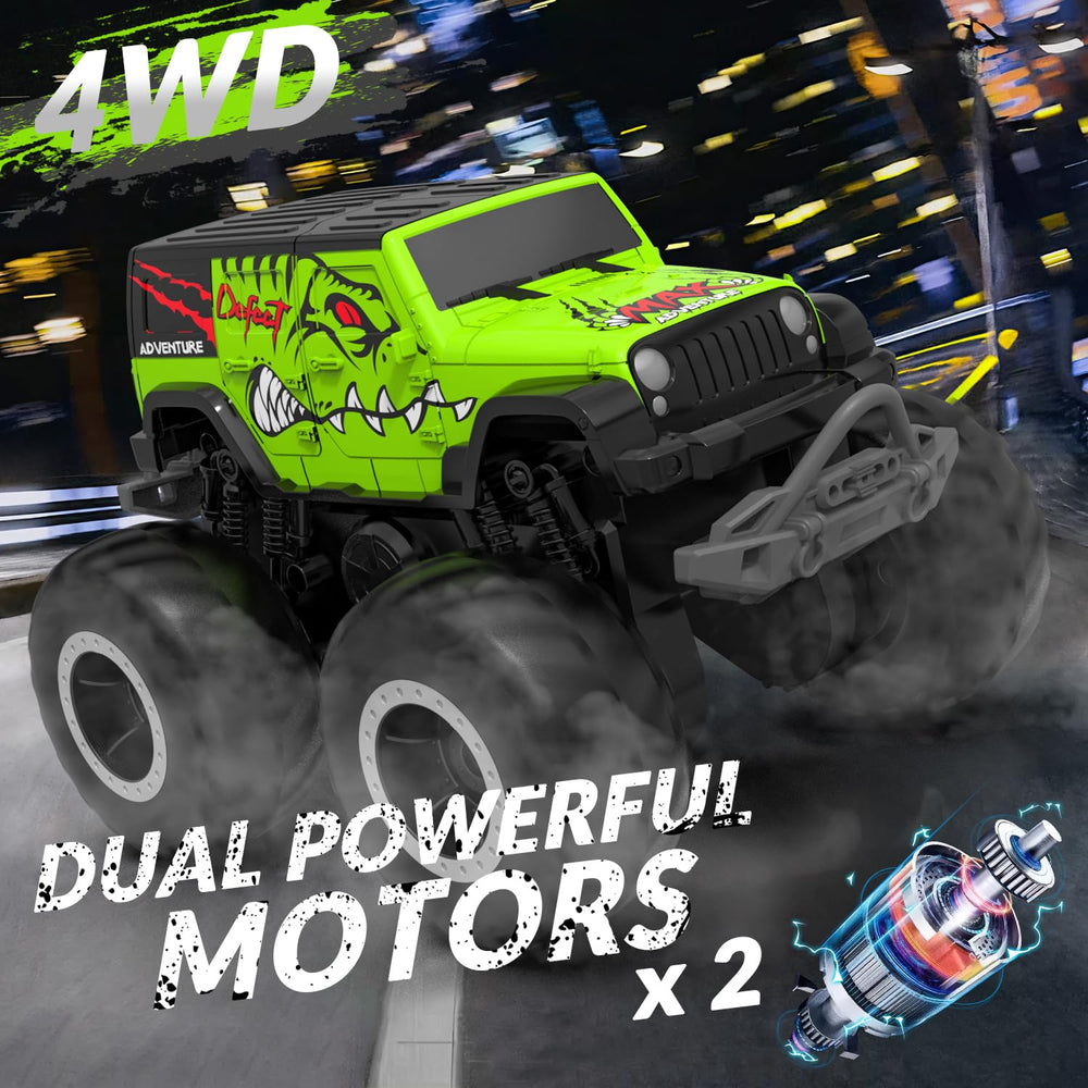 STEMTRON Amphibious RC Car in pool or shallow water for aquatic play.