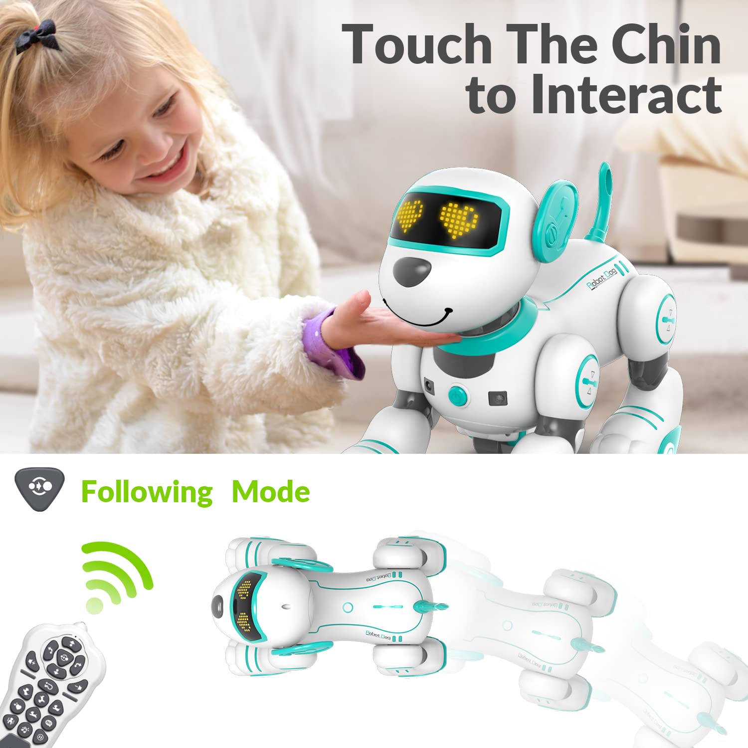STEMTRON dancing and singing mode dog performing routines