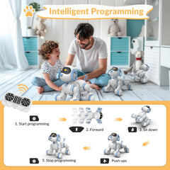 StemTRON robot dog LED eyes enhance expressive play