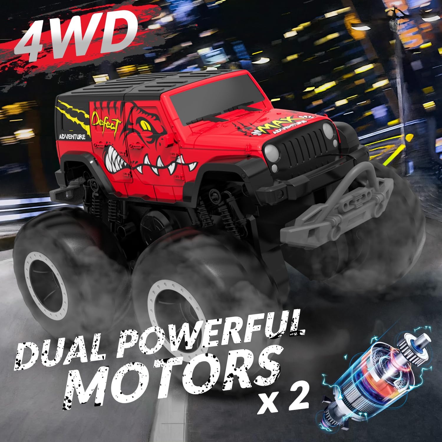 STEMTRON 2.4GHz remote lets multiple trucks run together.