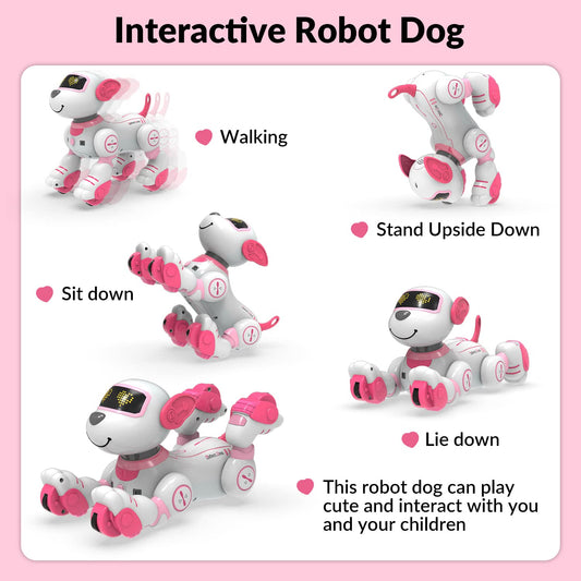 STEMTRON robot cat touch-sensing close-up showing responsive interaction.