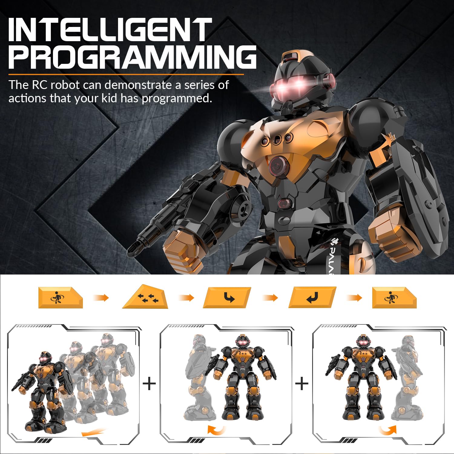 STEMTRON robot toy features songs and dances for entertaining routines and creativity.