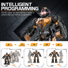 STEMTRON robot toy features songs and dances for entertaining routines and creativity.