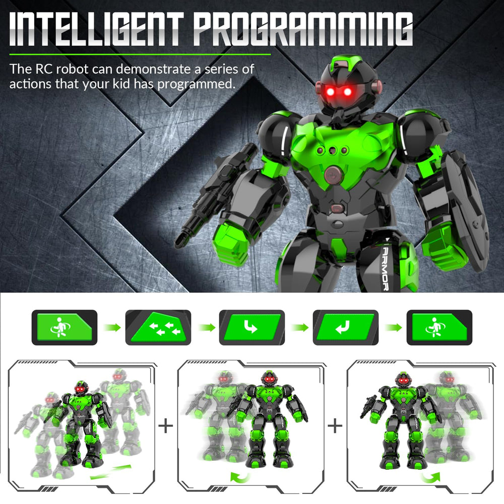 STEMTRON robot toy remote control in action for precise handling