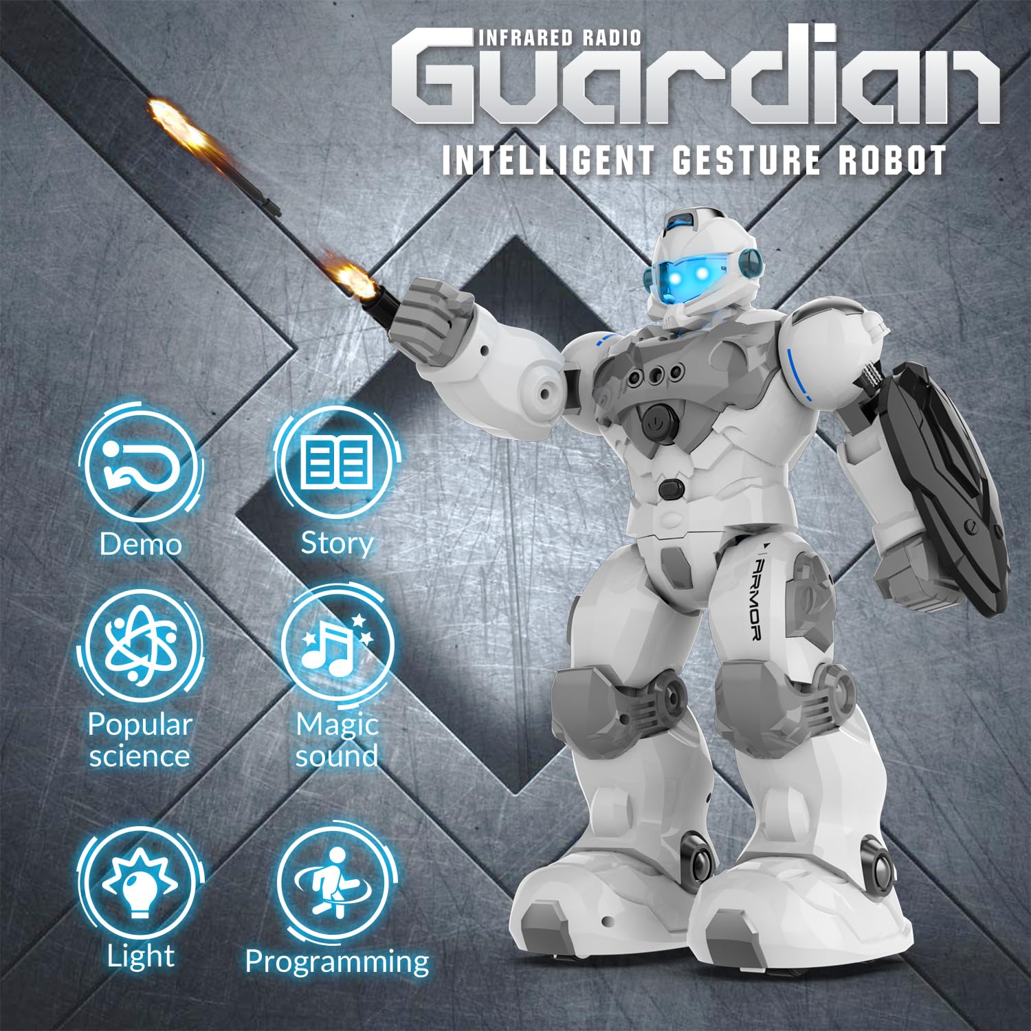 Stemtron robot toy USB recharge for easy on the go power