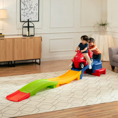 Step2 coaster in backyard lifestyle image shows outdoor durability
