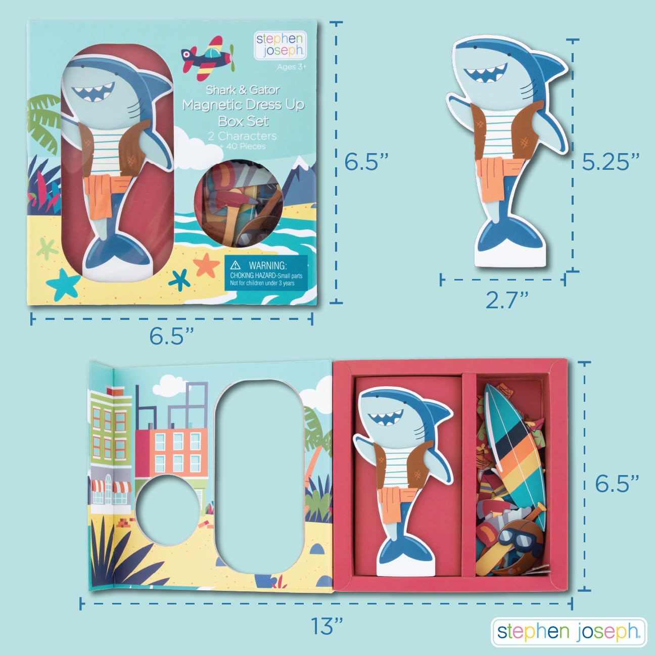 Stephen Joseph magnets for dress up dolls provide versatile outfit options.