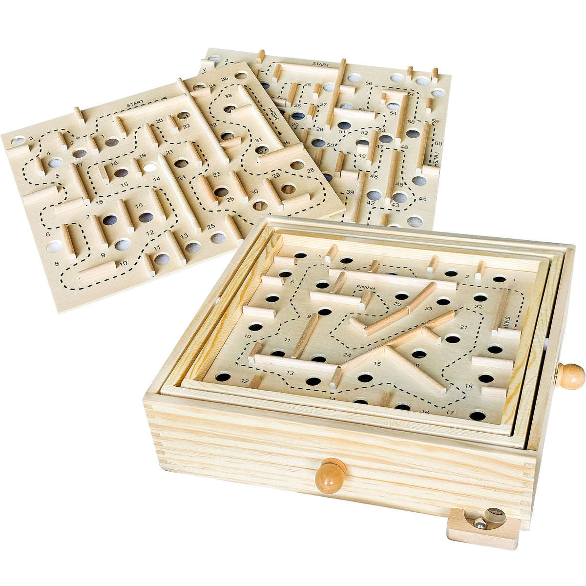 Sterling Labyrinth board tilt demonstrates intuitive tilt control for precise marble routing