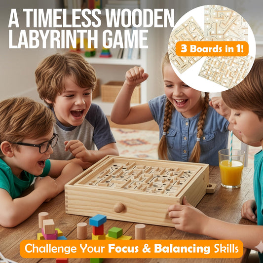 Sterling Labyrinth with three swappable boards offers varied challenges for different skill levels