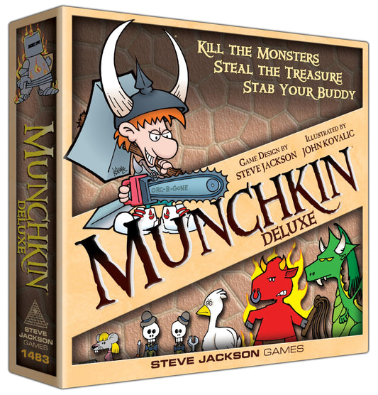Steve Jackson Games Munchkin Deluxe gameboard enabling organized, faster rounds