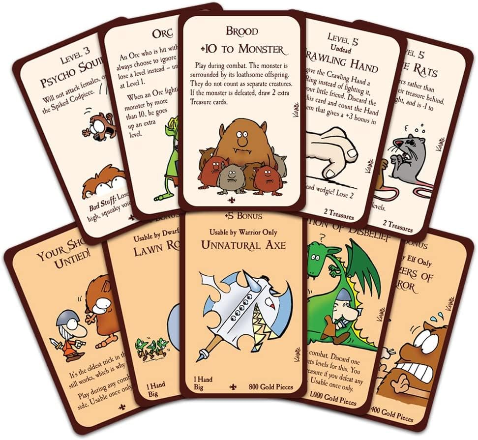 Steve Jackson Games Munchkin 2: Unnatural Axe catapult weapons visuals invite lively strategy