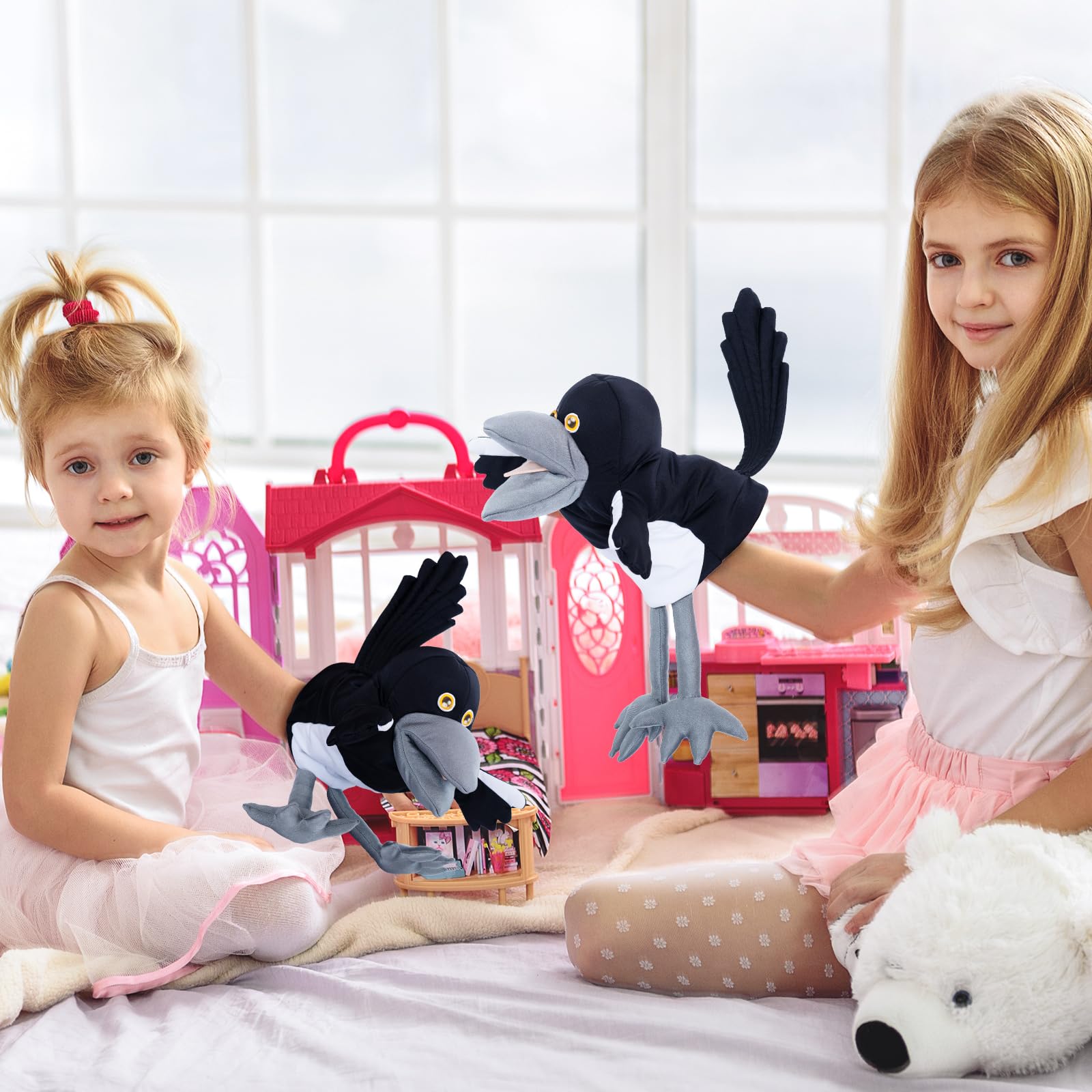 Steve and Maggie plush toy features detailed 3D eyes and pink tongue.