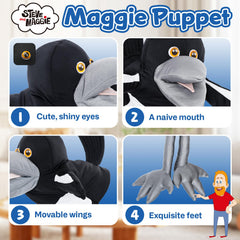 Steve and Maggie hand puppet encourages imaginative play and storytelling.