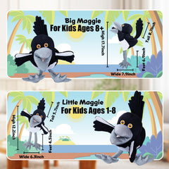 Steve and Maggie magpie plush offers ultra-soft cuddle moments.