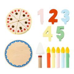 Steventoys wooden cake platter provides sturdy serving base for play