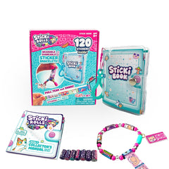 STICKI ROLLS Sky Castle bracelet with pullable holographic stickers for on-the-go sharing