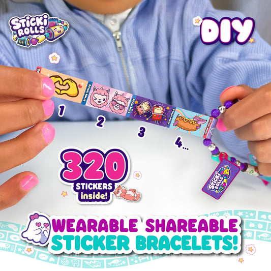 STICKI STATION DIY jewelry kit layout highlighting bracelets and necklaces for creative wearables