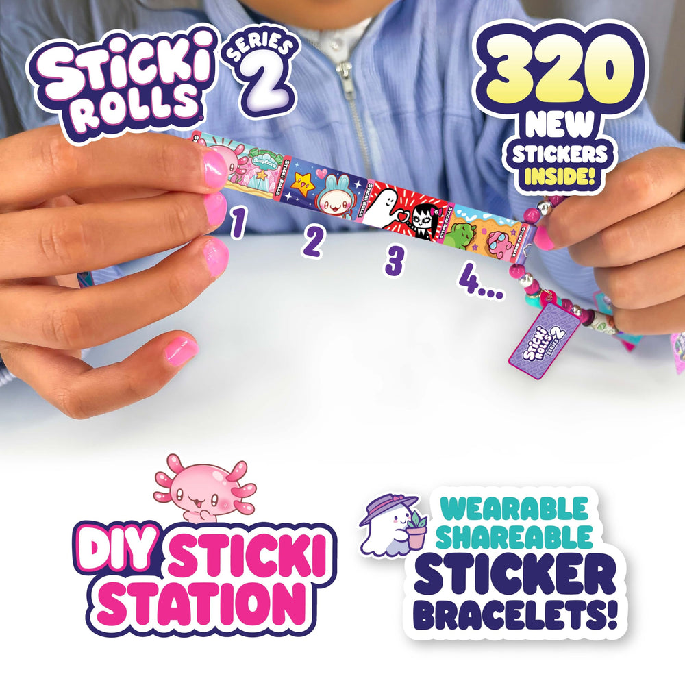 STICKI ROLLS Sticki Station S2 necklace pendants enable sticker dispensing