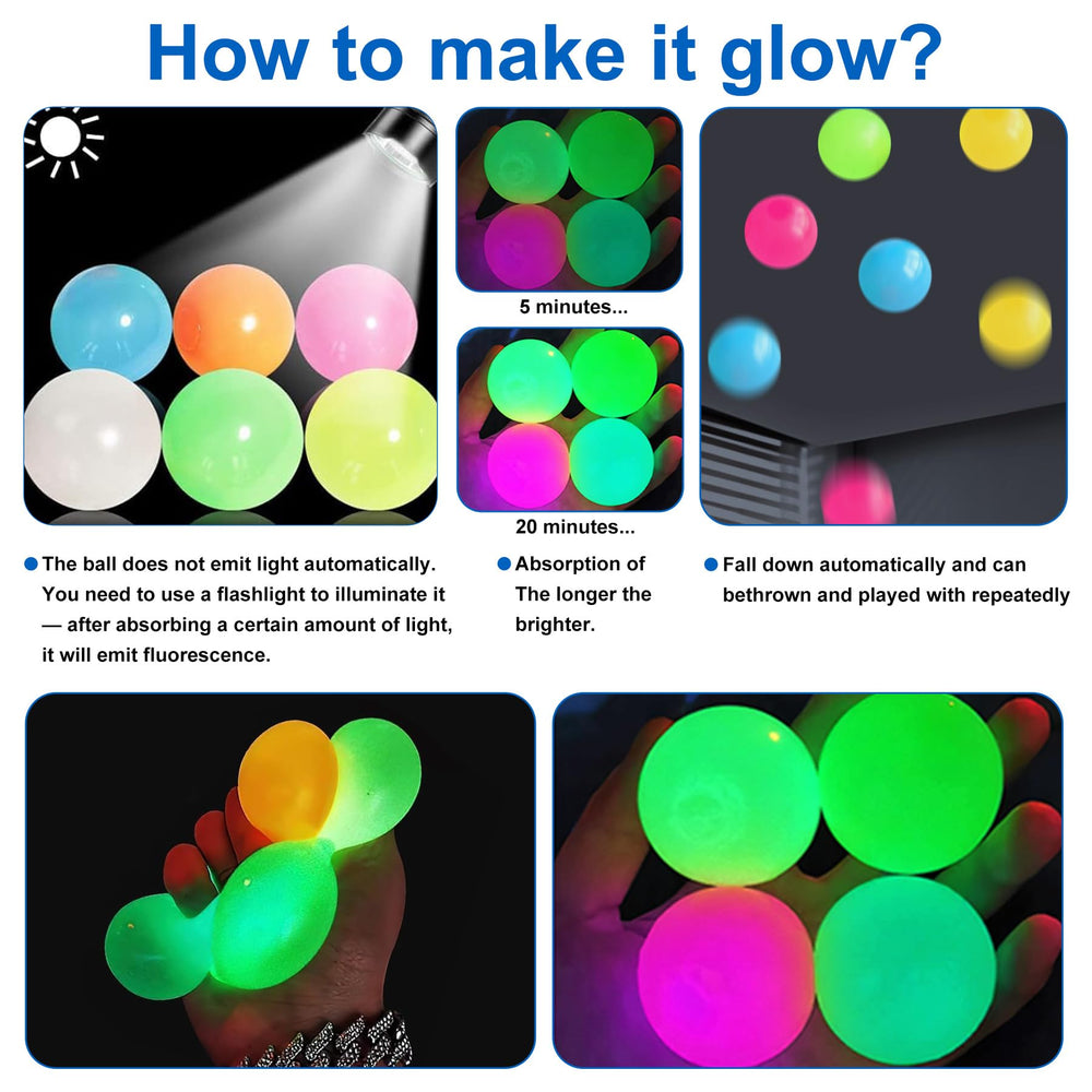 Sticky Ball washable and reusable stress toy for repeated play.