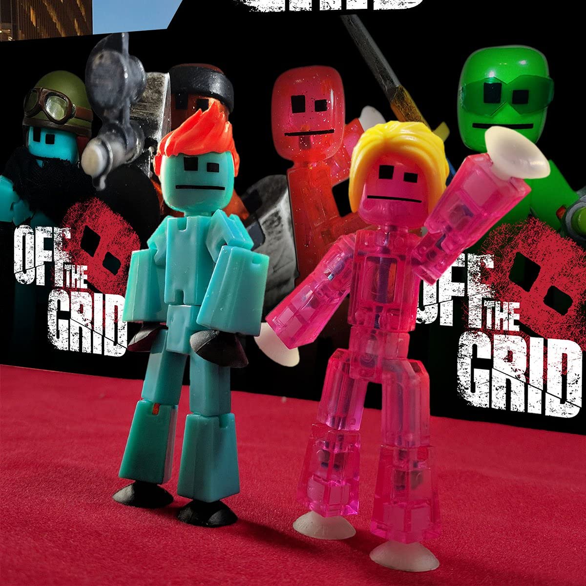 StikBot Off the Grid Shift figure for cinematic stop-motion adventures.