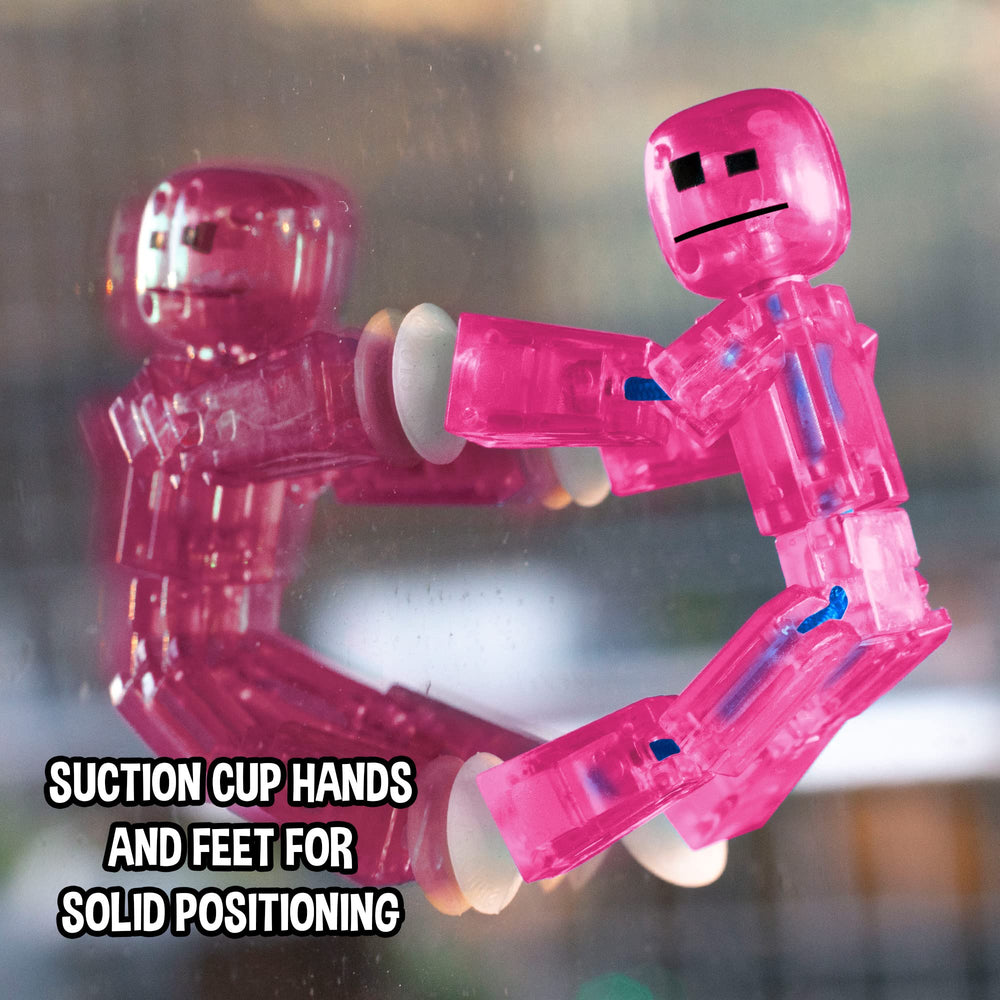 StikBot Zing blue figure close-up for dynamic action.