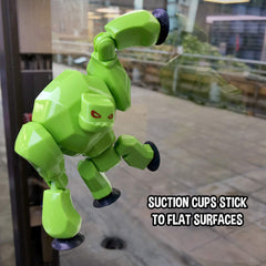StikBot Zing Mega Monsters suction cup feet enable versatile mounting.