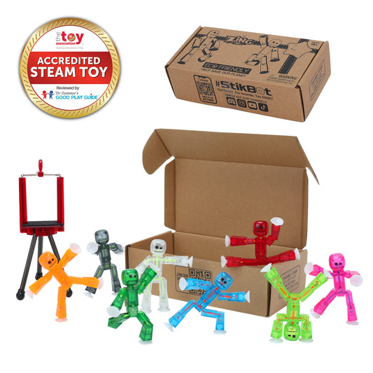 StikBot Zing tripod with non-slip feet for stable mobile filming.