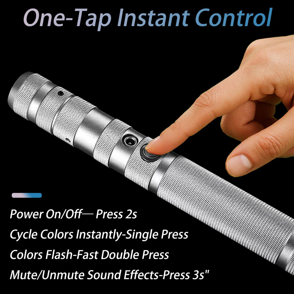 StimuVariety light saber one-click mode cycle enables quick action transitions.