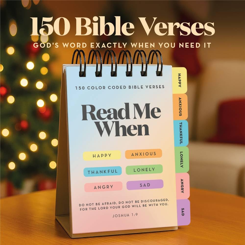 Stitchers Read Me When Flipbook verse pages color-coded by emotion for guidance