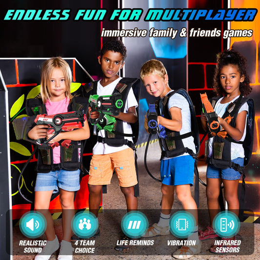 Stlloys laser tag vest with hit vibration feedback