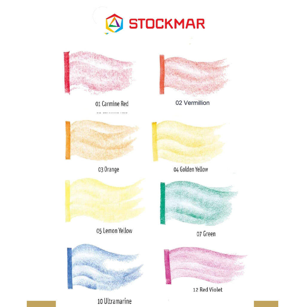 Stockmar vermilion swatch delivers bright warmth for joyful scenes