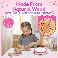 Stoie's wood sounder provides a simple rattle for sensory exploration and timing awareness.