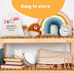 Stoie's bell stick complements the set for playful sound cues