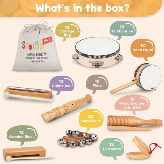 Stoie's castanet in action invites little hands to explore beat patterns.