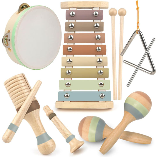 Stoie's xylophone image shows eight tones and early rhythm practice
