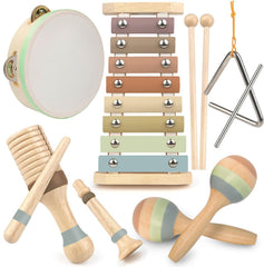 Stoie's xylophone image shows eight tones and early rhythm practice