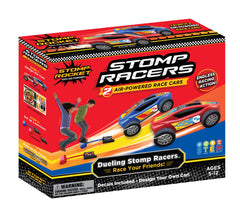 Stomp Rocket dueling stomp racers pack with two cars ready for outdoor speed
