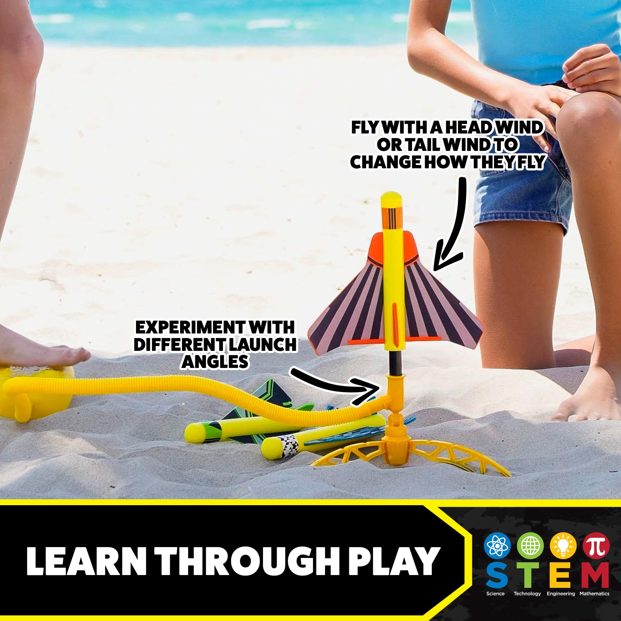 Stomp Rocket glider-plane that soars up to 100 feet with smooth flight.