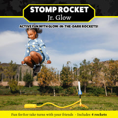 Stomp Rocket Jr Glow sturdy launch pad in use during play