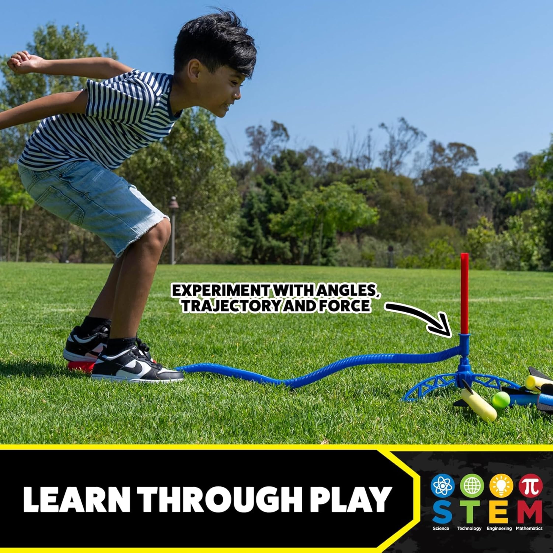 Stomp Rocket Jr. No batteries needed; kids power the launch.
