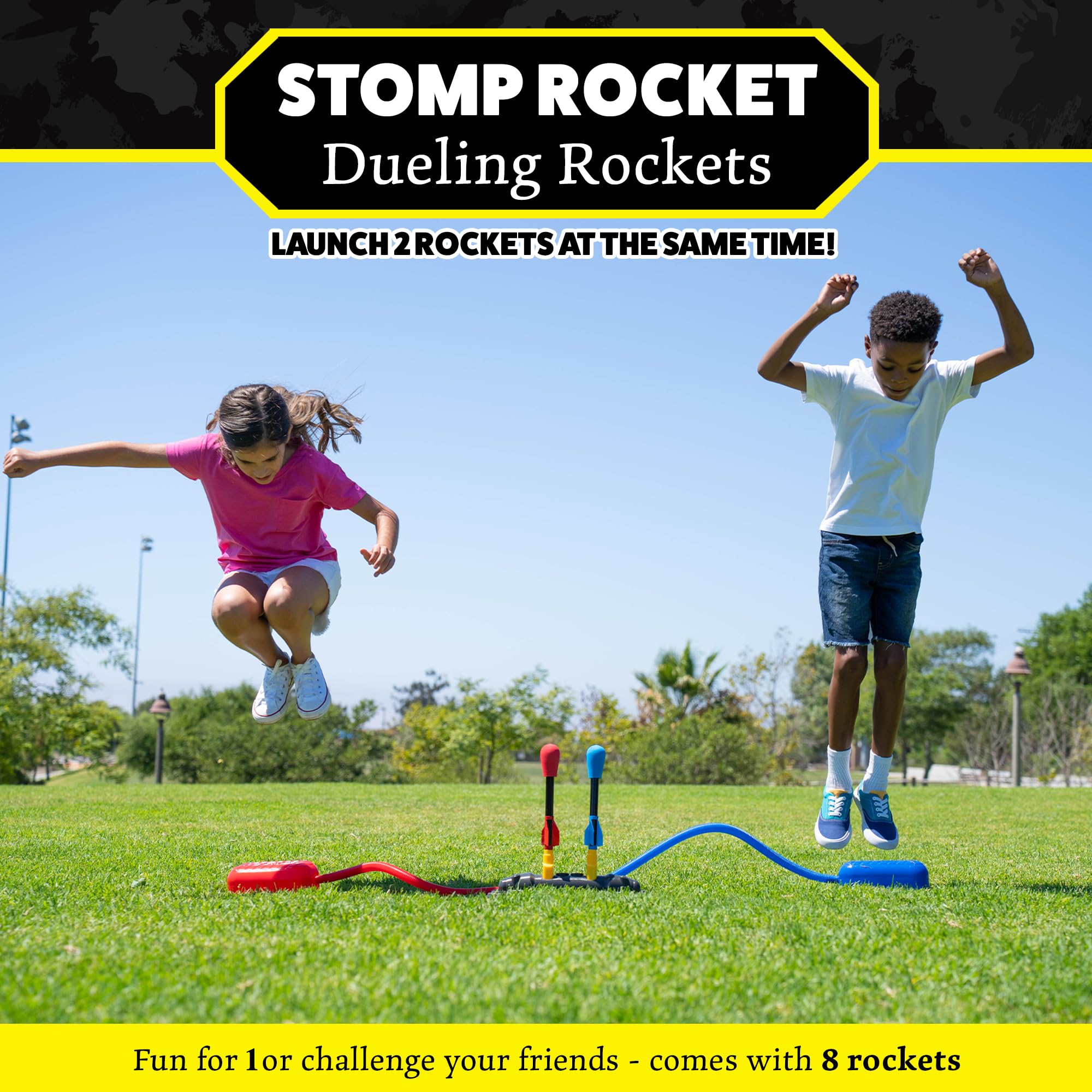 Stomp Rocket Original eight rockets ready for high-flying backyard fun