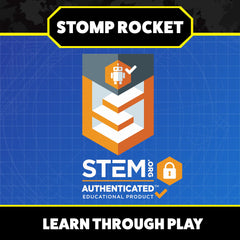 Stomp Rocket Original backyard setup on grass for energetic launches